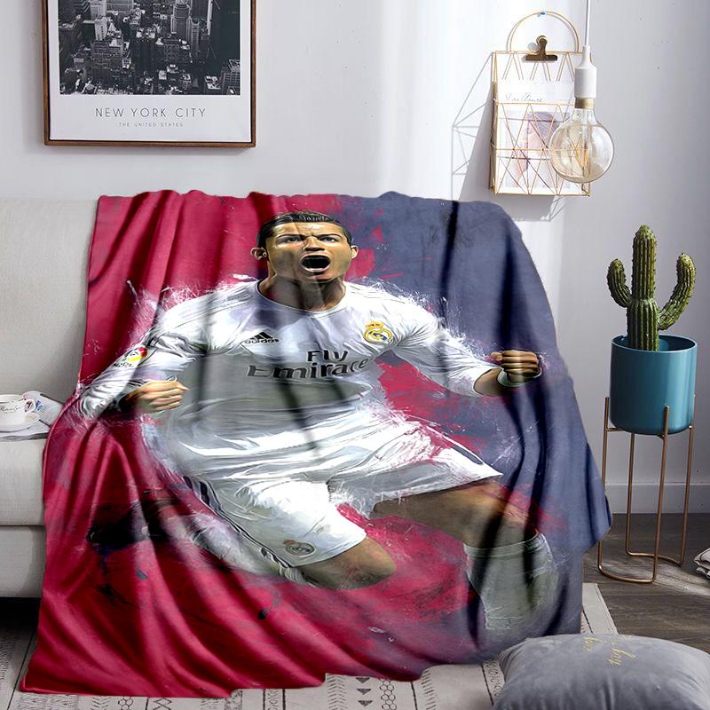 Ronaldo's Real Madrid Legacy Blanket Flannel Throw for Sofa, Indoor, Camping, Living Room, Office, Chair, And Bed Soft Birthday Gift