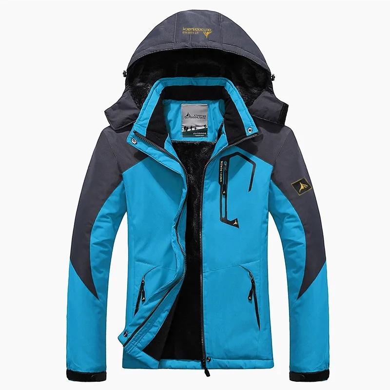 Thickened Fleece Windproof Outdoor Climbing Jacket for Couples Breathable Warm Cotton Coat Large Size Outdoor Clothing