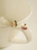 Minimalpiercing 14K Moissanite Diamond Triple Color Curve Piercing Earrings