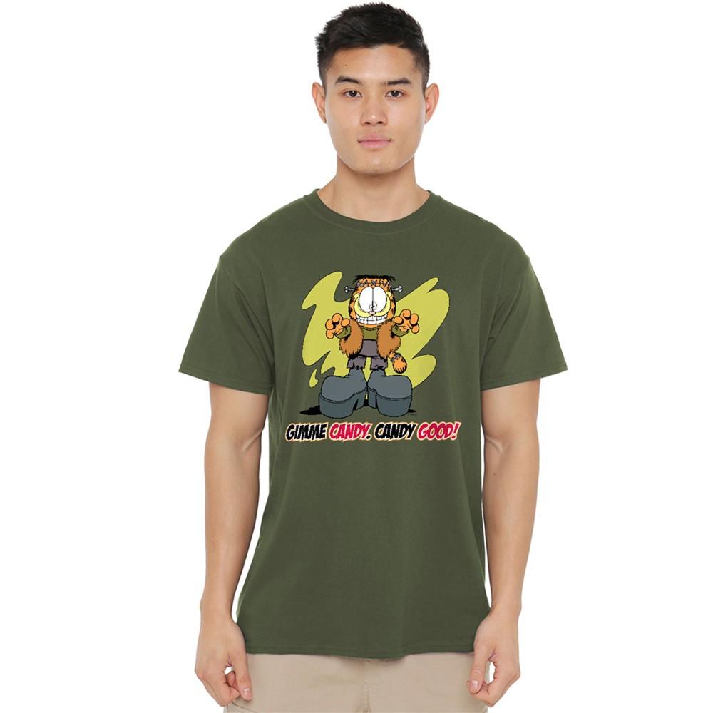 Garfield Candy Good T-Shirt S-2XL Military Green XL