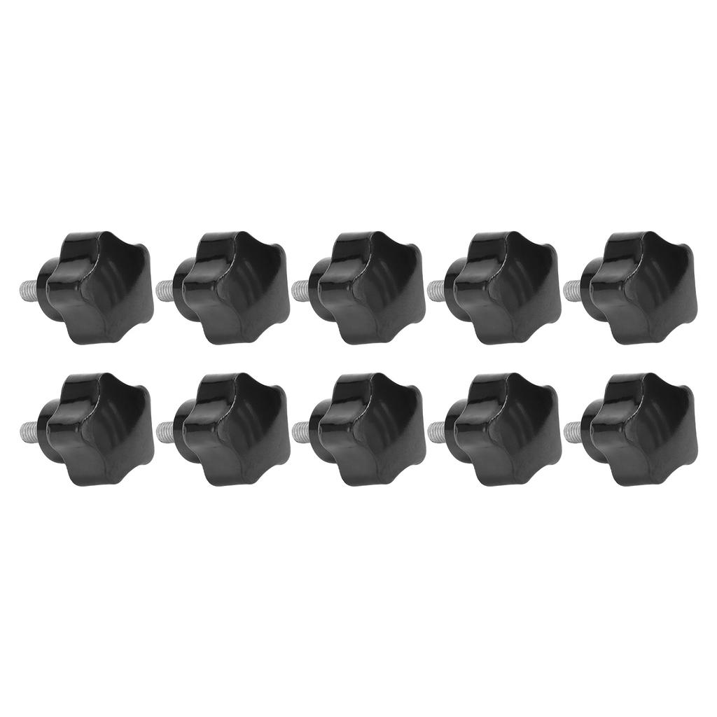 10Pcs M5x25x10 Clamping Handle Nut with FivePointed Star Handle Lathe Accessories