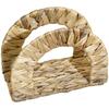 Decorative Straw Tissue Dispenser Handmade Desktop Napkin Organizer Woven Napkin Holder  Family
