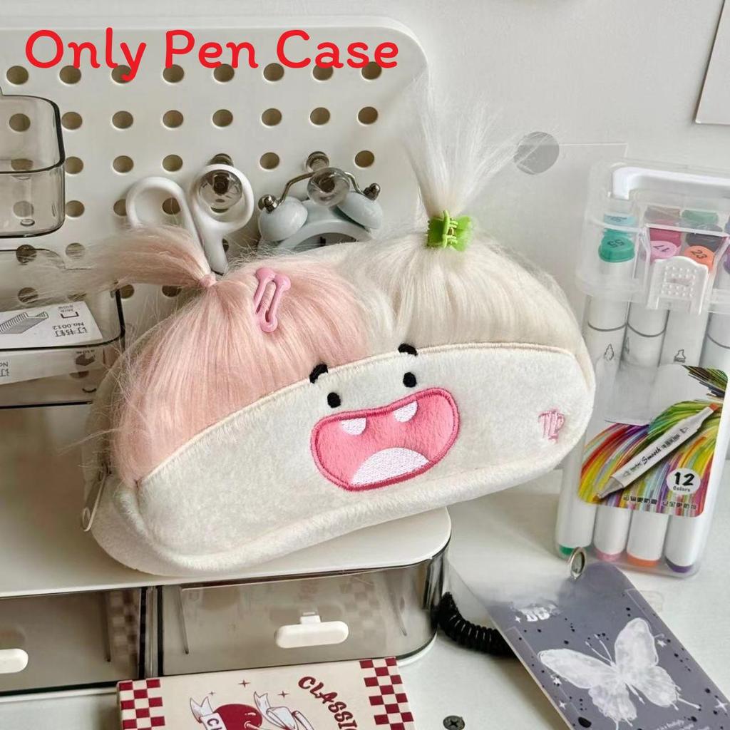 Cotton Doll Pencil Case With Plush Large Capacity Creative Storage For Students And Kids