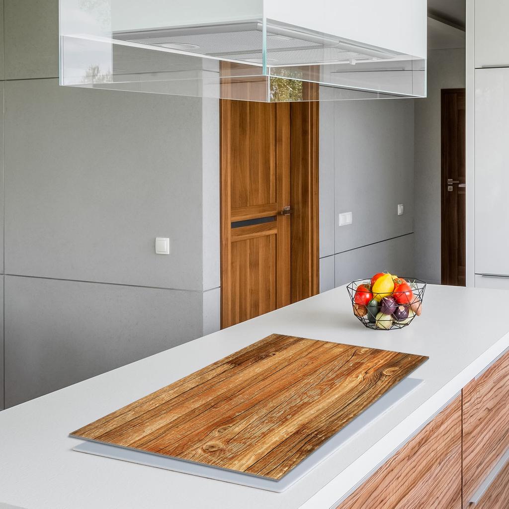 Glass Protective Plate for Stove 90x52 Wood
