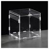 Clear Acrylic Reptile Feeding Box Stackable and Buckle Splicing Box for Scorpion Spider Frog