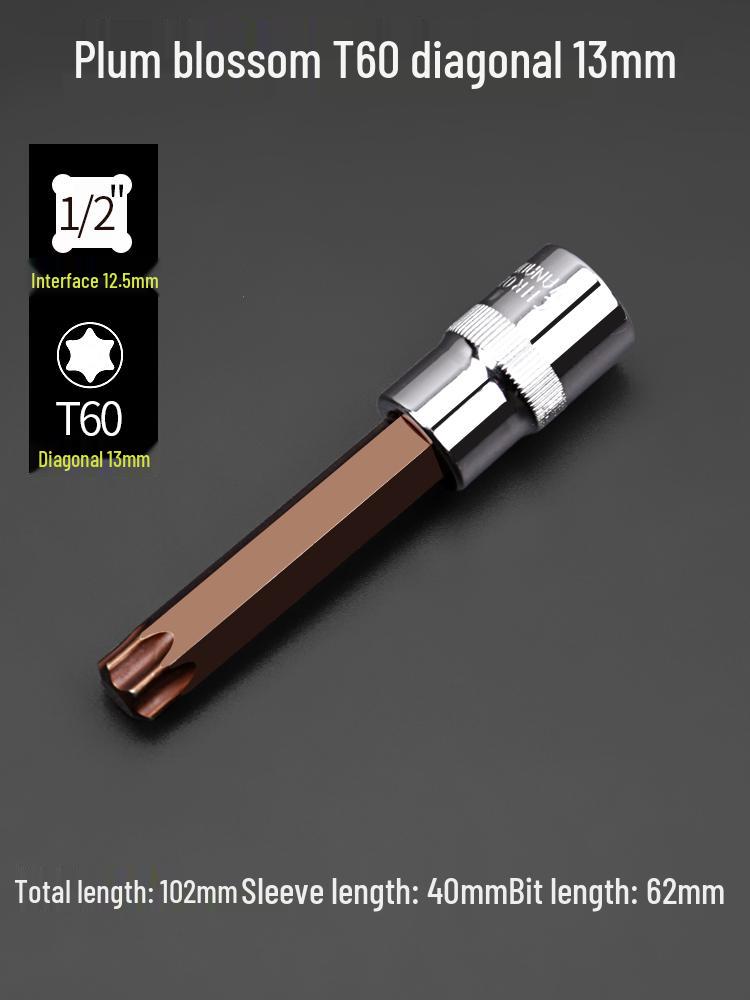 Multibit Screwdriver with Flower, Hexagon, Torx, Spline, and Six-Lobe Heads