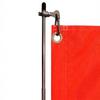 Marine Flag Staff Assembly Metal Grip Mounted Staff with Twin Flag Clips, 1.6 m Hardware for Boat and Yard Display
