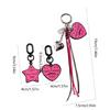 Artistic Vintage Star Heart Keychain Cute Cartoon Star Heart Resin Ornament Sturdy Decorative Home Office Decors
