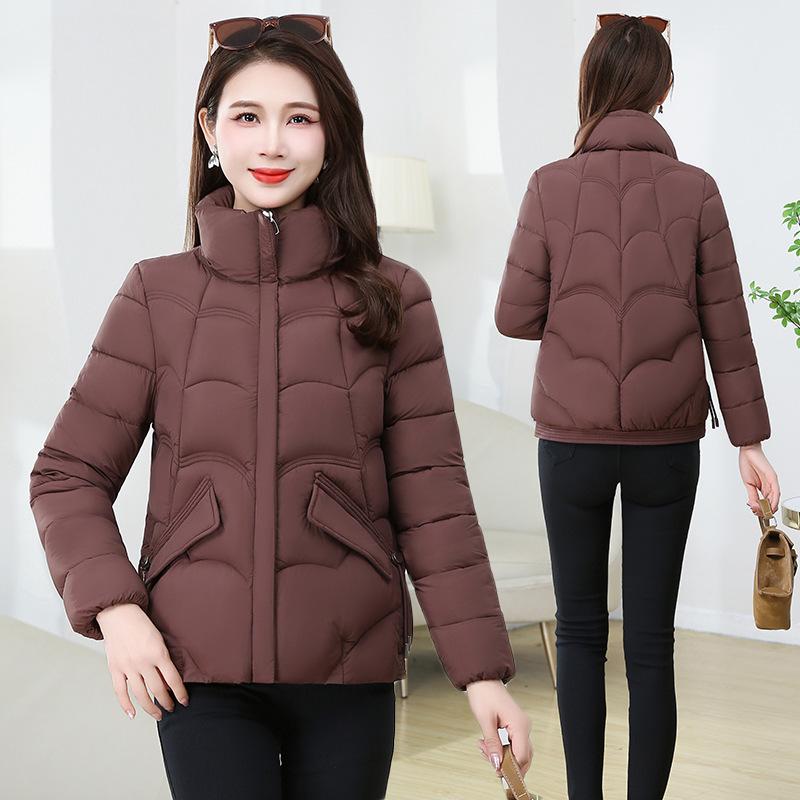 Women's 2024 Korean-Style Petite Down Cotton Jacket - Slim, Thick, Warm, and Stylish Winter Outerwear