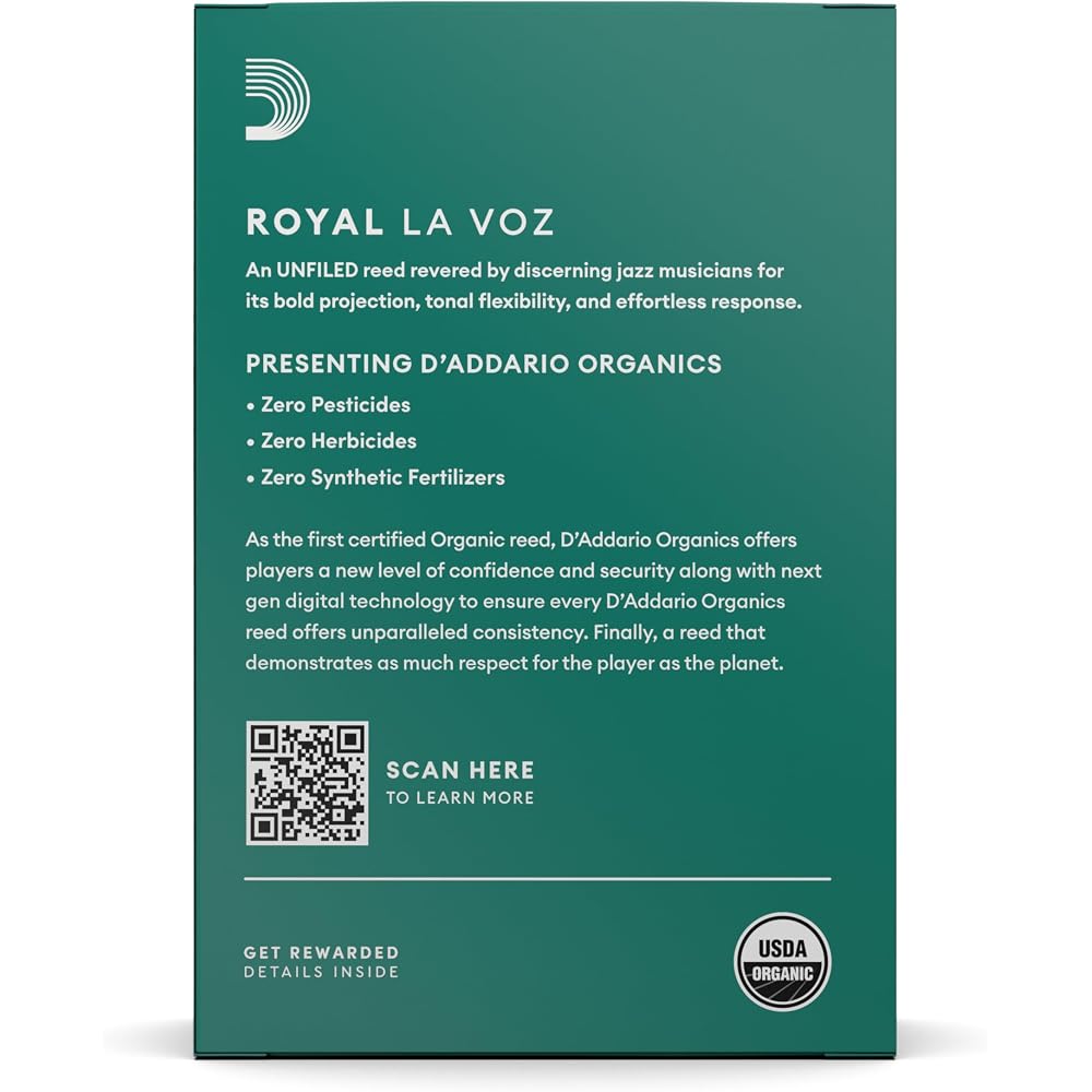 D'Addario WoodWinds Daddario Reed for Bb Clarinet LA VOZ RCC10MS [Hardness: Medium Soft] Pack of ...