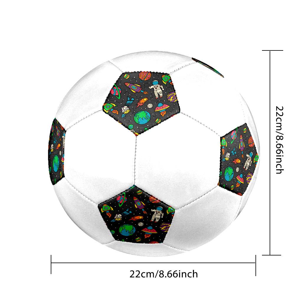 1PC Space Adventure Soccer Ball Size 5 Football Machine Sewn Indoor/Outdoor Universal Football W75