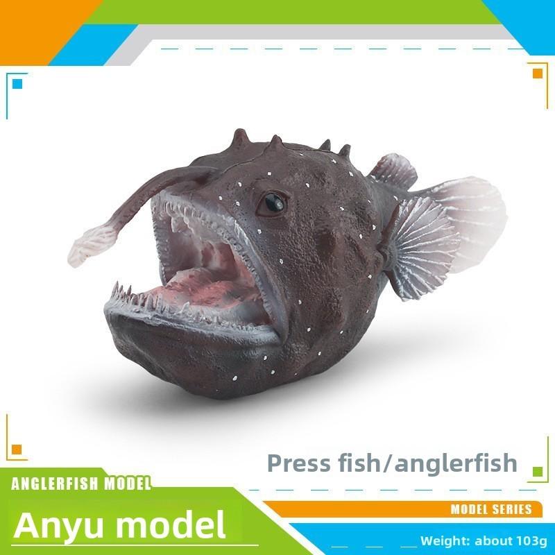 Sea Anglerfish Epinephelus Animal Fish Model Desktop Decor Collector Display