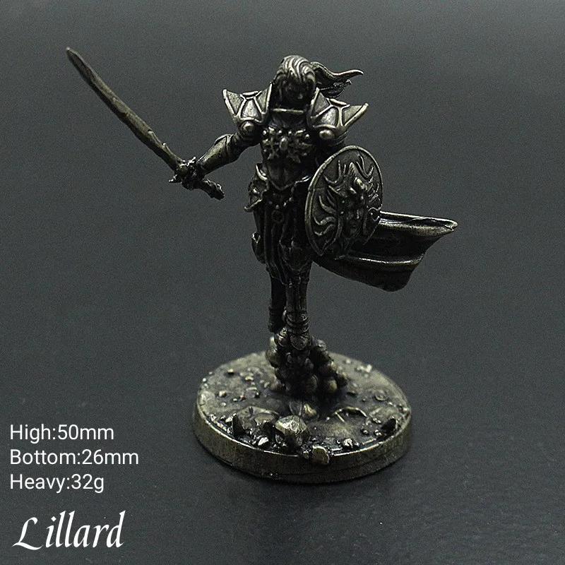 Vintage White Bronze Demon Race Soldier Statue Desktop Board Game Soldier Model Toys Desk Mini Decorative Ornament Crafts Gifts