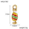 CARLIDANA Personalized Flower Stainless Steel Rabbit Pendant Strawberry Gold Plated Charm ice cream Enamel DIY Accessories