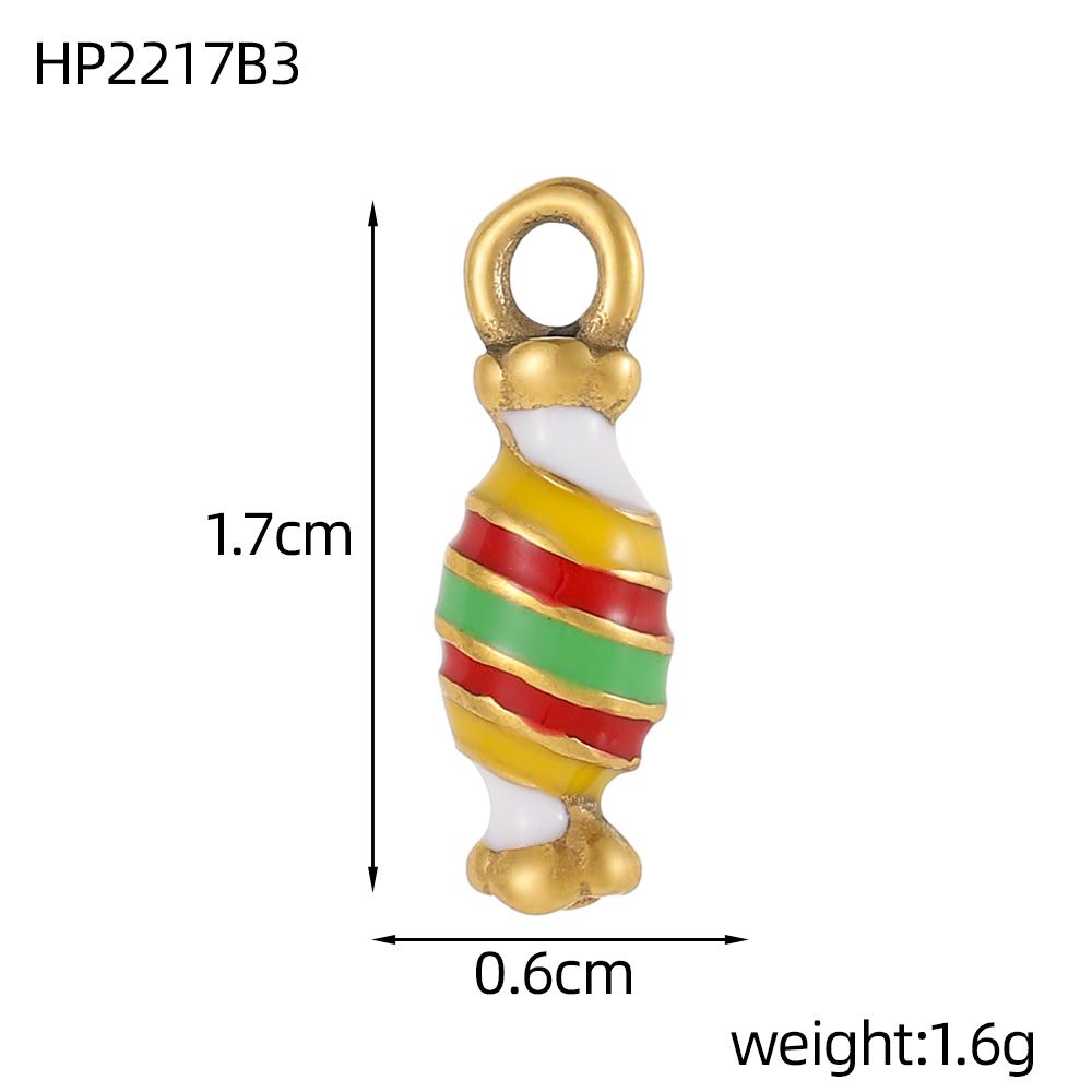 CARLIDANA Personalized Flower Stainless Steel Rabbit Pendant Strawberry Gold Plated Charm ice cream Enamel DIY Accessories