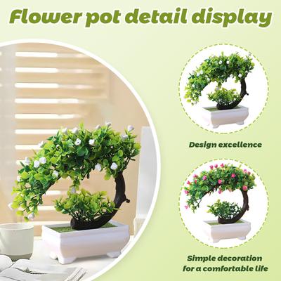 Simülasyon Yeşil Bitki Saksı Süsleri Bitki Kombinasyonu İç Mekan Masaüstü Süsleri Simülasyon Yapay Çiçek Bitki Bonsai