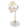 Polished Seashell Conch Shell Wine Glass Crystal Base Cocktail Glass  Valentine Birthday