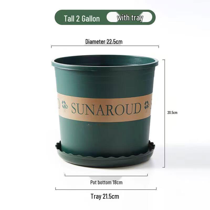 

Round Plastic Resin Flower Pot with Tray