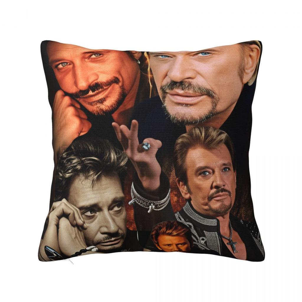 3D Printing Johnny Hallyday Rock Star Pillow Cover Morden Pillow Case For Sofa Bedroom Home Decor Cushion Cover Soft Pillowcases