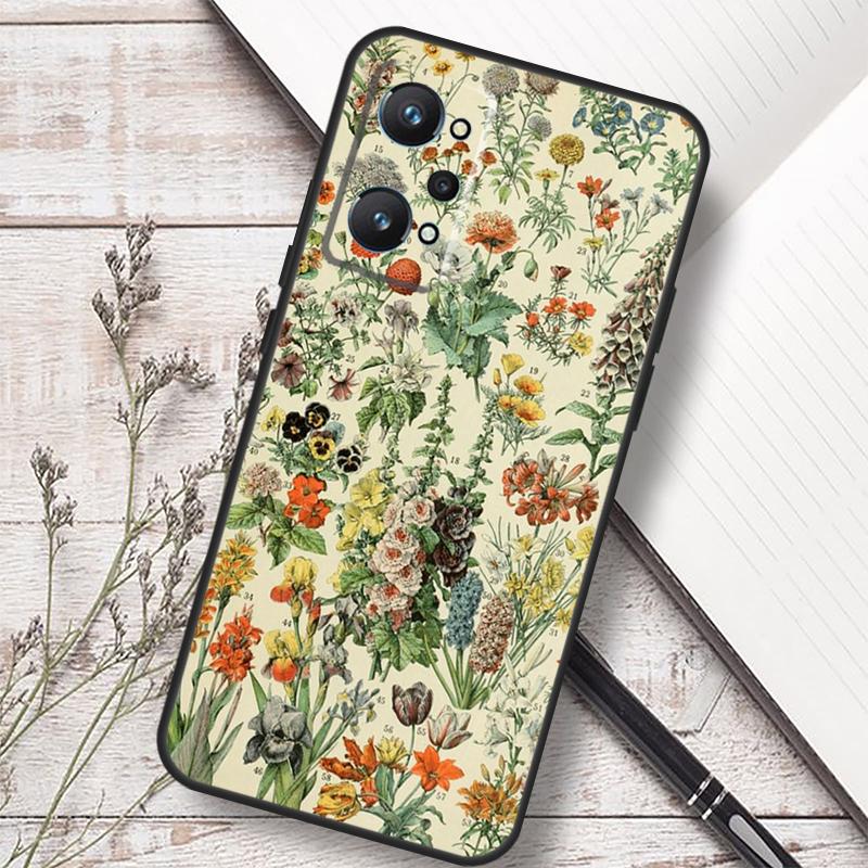 Flower Plant Art For Realme 12 13 10 11 14 Pro Plus GT 6T 6 5 GT7 Pro C61 C55 C53 C51 C21Y C25S C75 C67 Case