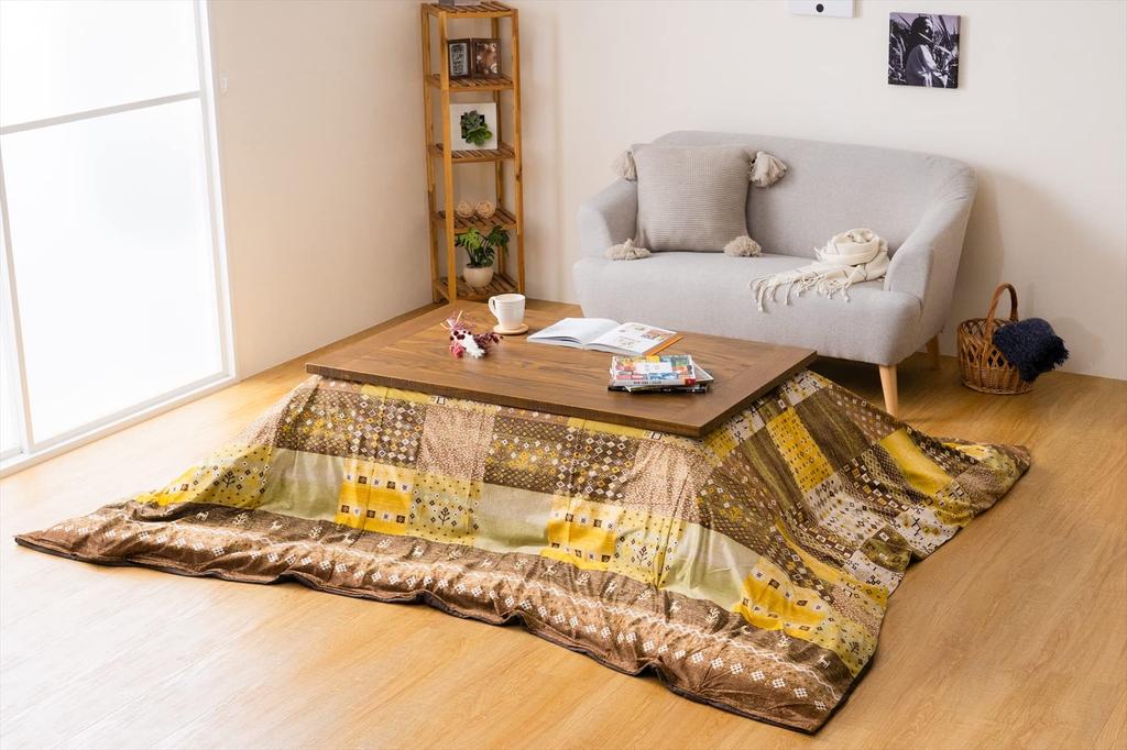 IKEHIKO Memoria Kotatsu Cover, Green, Rectangular, Approx. 215 X 295 Cm, Large, Single Item, Gabbeh, Fits Rectangular Kotatsu Quilts, #1151740121706