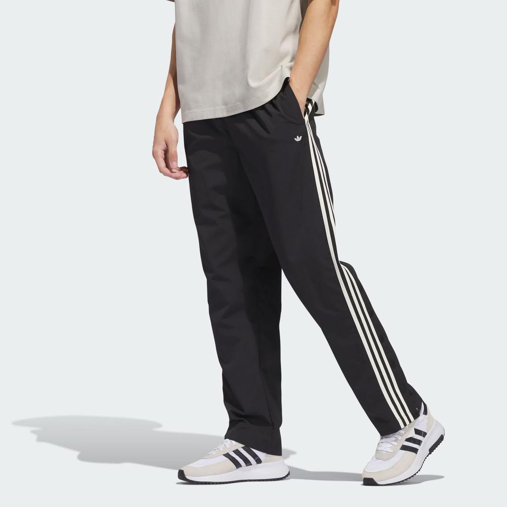 Adidas Originals Retro Sports Side Stripe Three Stripes Basketball Knit Pants Unisex Pants Black IM9648
