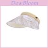 Summer Sun Protection Hat With Large Brim And Sparkling Rhinestones For Women