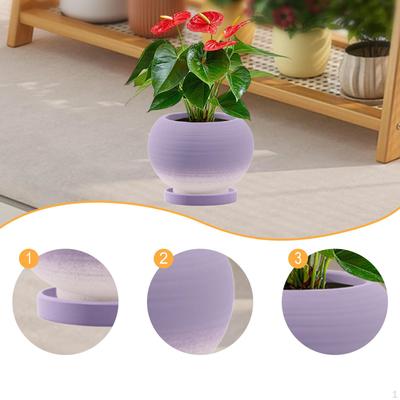 Seramik Saksı ,Çiçek Dış Mekan İç Mekan ,Dekoratif Drenaj Deliği ve Tabaklı Saksı için