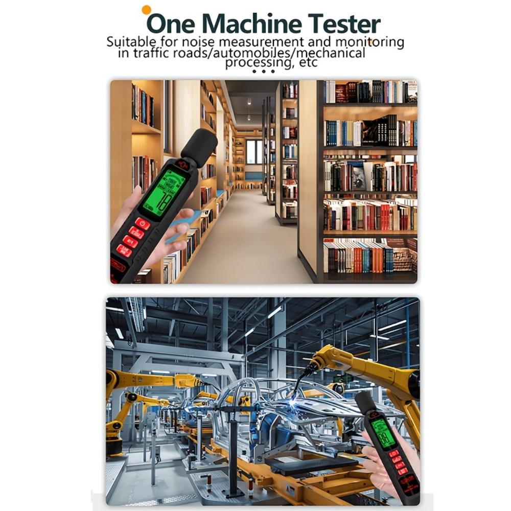 Kompakter digitaler Schallpegelmesser, 30-130dB Dezibel-Monitor, Ideal für Ingenieure, Musiker, Studenten & Fachleute