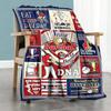 Baseball Style Personalized Name Blanket Throw Personalized Blanket Soft & Cozy Great for Bed Picnics Nap Seaside Ideal for All Seasons