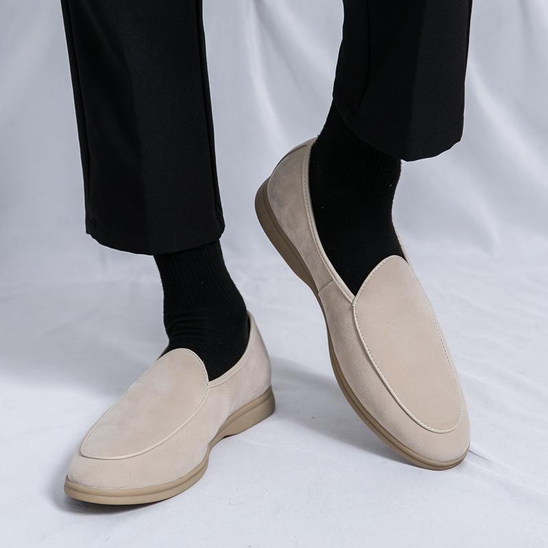 Factory Spot Direct Sales 2025 Spring and Autumn Export High Version LP Soft Sole Casual Gaobang Leather Men's Shoes Versatile Loafers