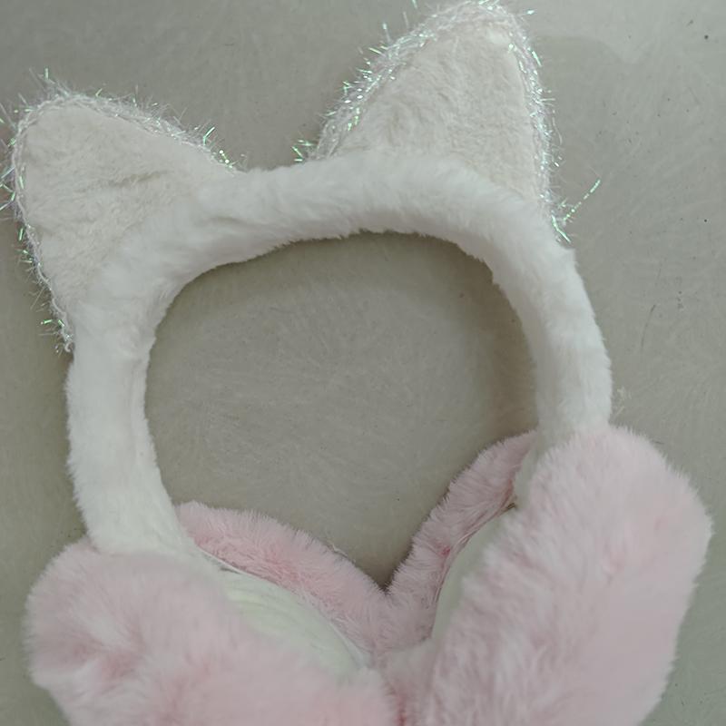 Søte vinter ørevarmere varme ørevarmere plysj varmer sammenleggbare ørevarmere student går ut utendørs tykke plysj ørevarmere