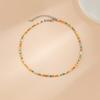 Lacteo Bohemia Multicolour Acrylic Seed Beads Necklace Women Handmade Strand Beaded Choker Short Neck Chain Simple Jewelry Party