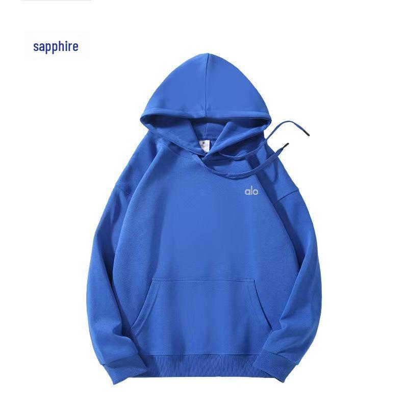 Alo Yoga Grenzüberschreitendes versilbertes Kapuzensweatshirt: Lässiger lockerer Komfort-Pullover für Herren und Damen für Herbst und Winter