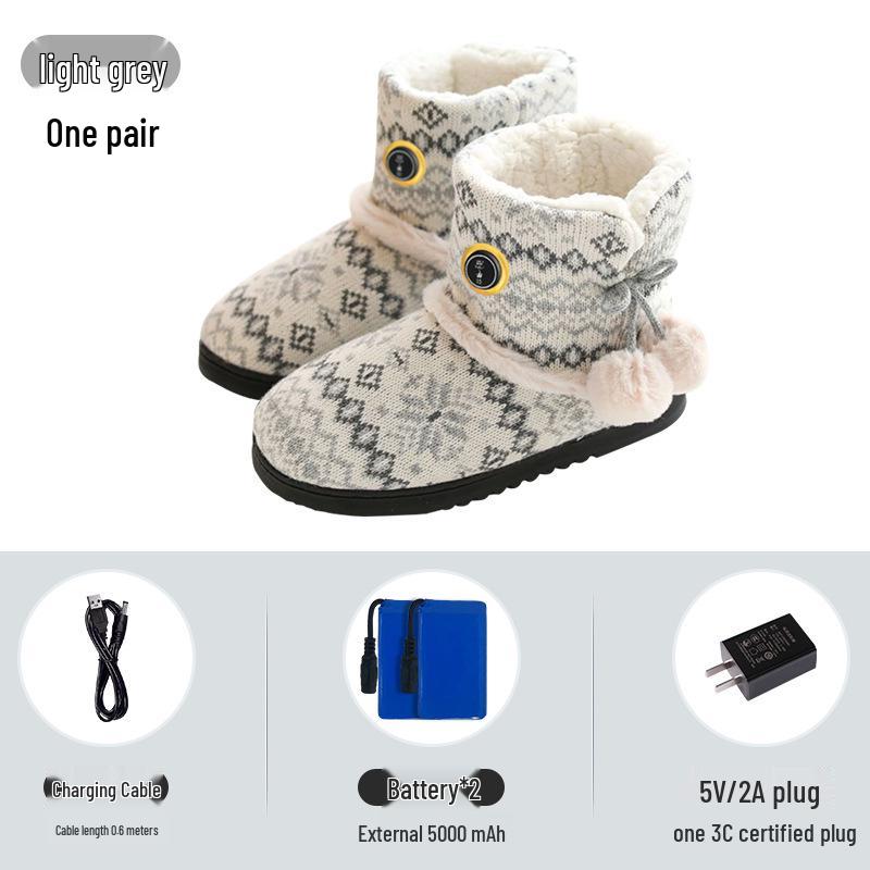 

Women s Far Infrared Electric Heating Shoes - Warm, Cold-Protection Cotton Foot Warmers for Outdoor, Home, or Office Use M (37-38)