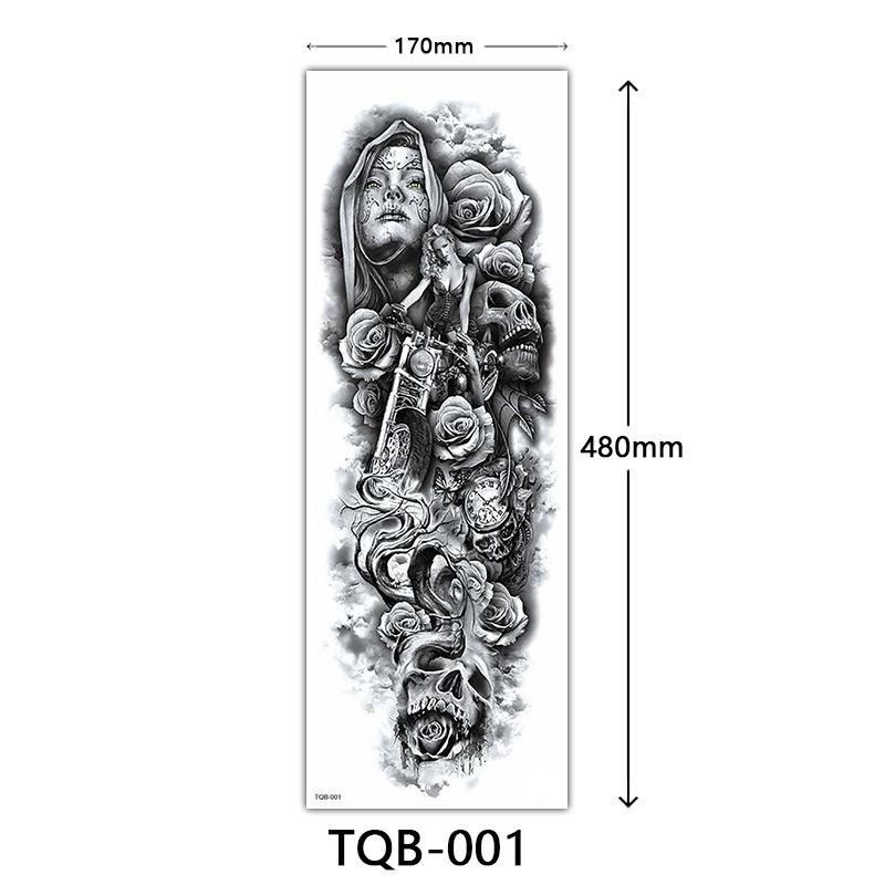 Full Arm Tattoo Sticker, Full Arm Big Picture Tattoo Sticker, Flower Arm Tattoo Sticker Tattoo