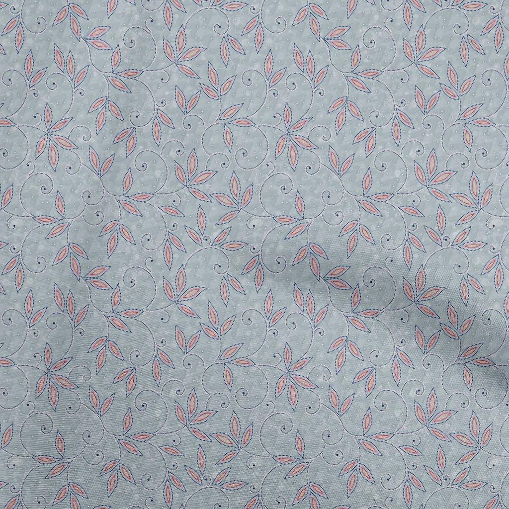 oneOone Cotton Flex Dusty Pink2 Fabric Dotted Floral Dress Material Fabric Print Fabric By The Yard 40 Inch