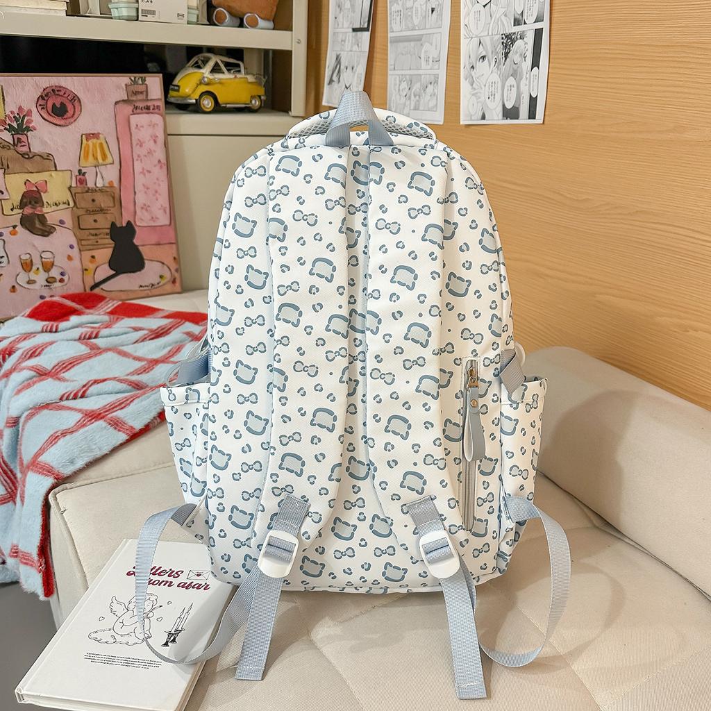 Schoolbag high-value backpack female Japanese ins sweet and cute cartoon print primary and secondary school students 3rd to 5th grade backpack