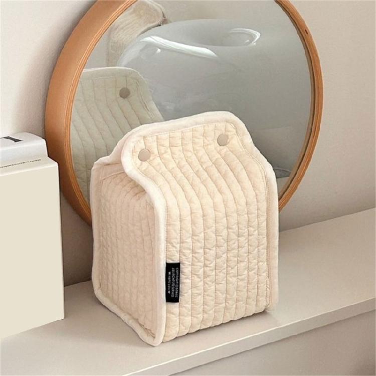Striped Cotton Standing Tissue Dispenser Easy Cleaning Designs Space Saving Storage Solution for Countertops