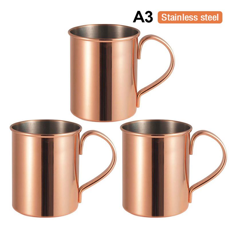 410Ml 100% Copper Moscow Mule Mug Cocktail Wine Cup Hammered Coppery Beer Mugs Coffee Mug Milk Cup Bar Cup Drinkware Durable