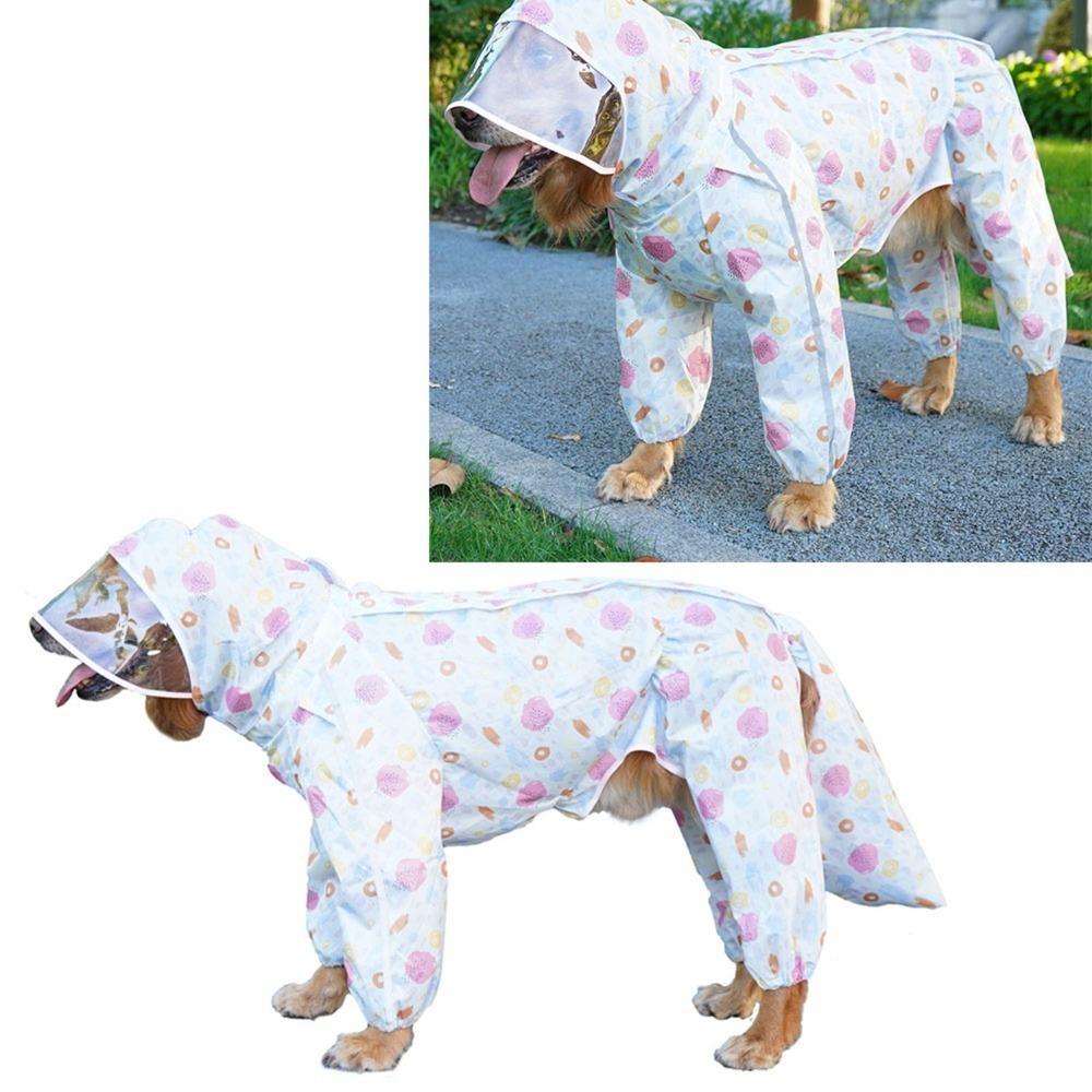 Full Wrap Cut Dog Four Leg Rain Coat Full Coverage Pet Rain Jacket Outdoor Walking 8XL