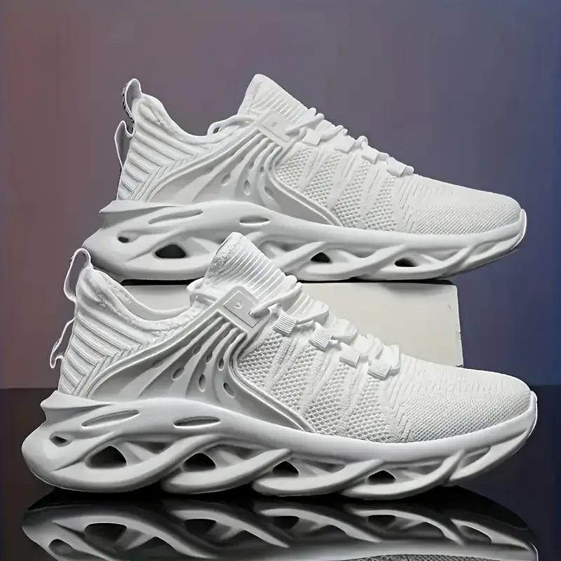 Men's Breathable Casual Sneakers Air Mesh Running Shoes Lightweight Summer Outdoor    Fashionable Rebound Running Shoes