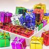 12 Pcs Christmas Shiny Mini Boxes Ornaments Miniature Gift Box Hanging Decorations for Christmas Birthday Wedding Holiday Party Favors
