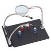 Soldering Helping Hands Flexible Arms Angle Adjustable Hands Soldering Station with 3X Magnifier