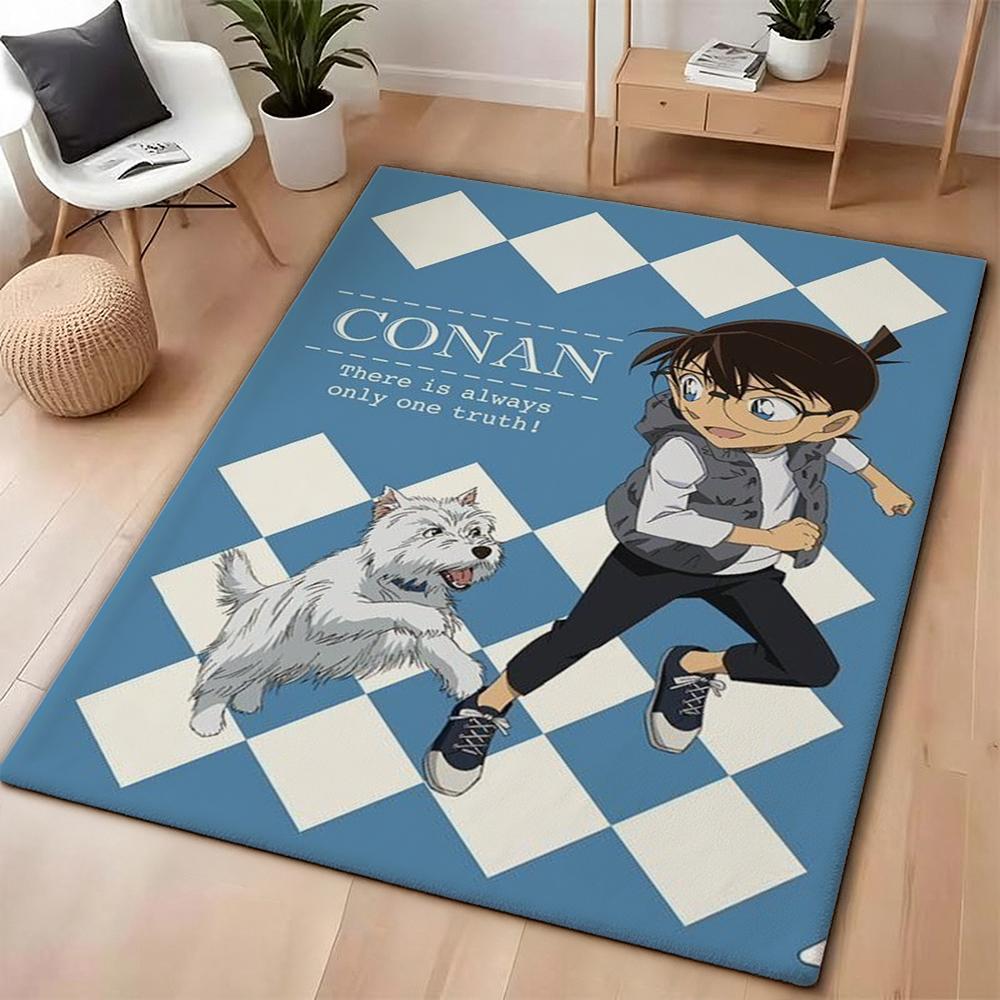 Detective Conan Anime Character Collection Theme Rug Thick Nonslip Carpet For Kids Bedroom Play Area Home Party Decor Great Holiday Gift