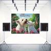 Blumiger West Highland White Terrier 2D Fotografie Hintergrund für den Muttertag