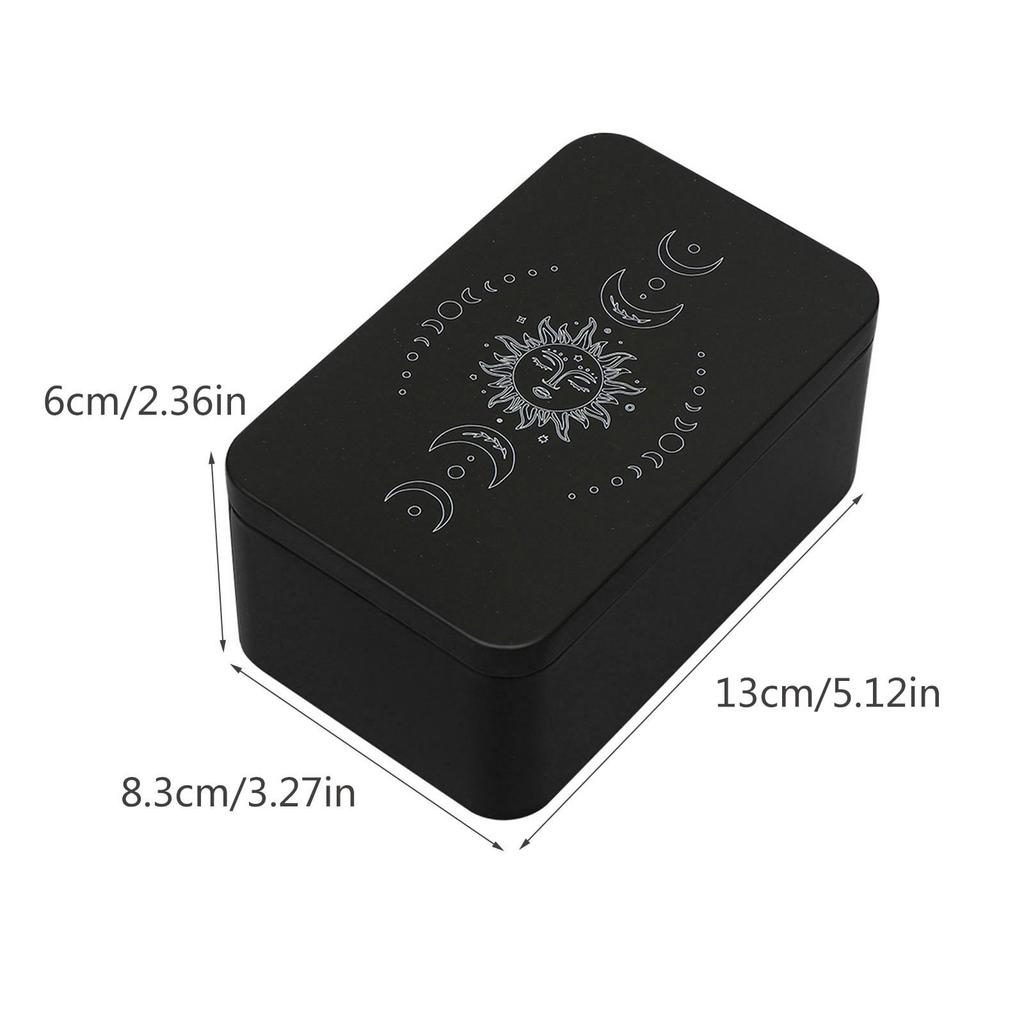 Playings Cards Box Trading Card Case Tarots Storage Can Card Organizers Card Case Empty Metal Storage Box for Game Cards