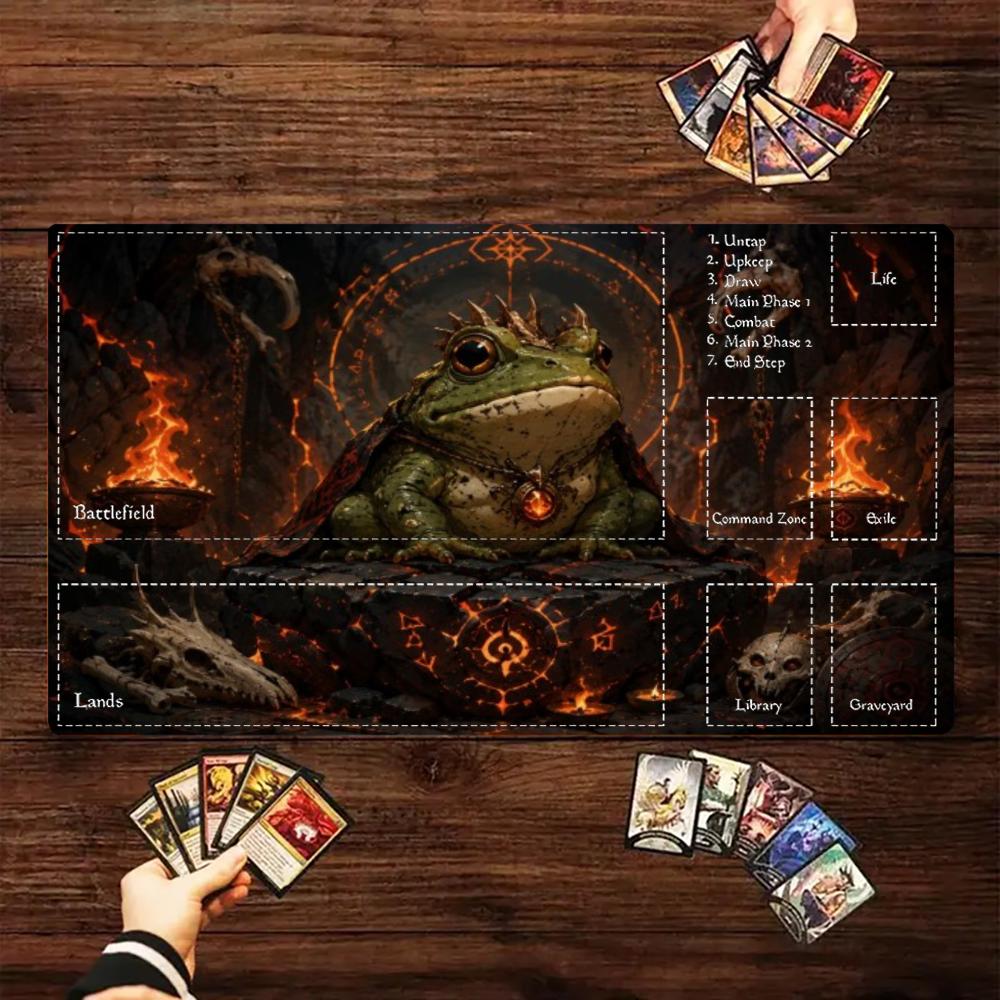 Dark Ritual Toad Magic Circle Large MTG Playmat TCG Battle Mat Anti-Slip Durable Stitched Edge Commander Desk tapete magic mtg