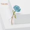 Alloy Enamel Flower Carnation Brooch Dripping Oil Process Pin Wearresistant Antirust Brooch Versatile Collar Coat Accessory For Party