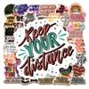 50pcs Waterproof Motivational Graffiti Stickers - Classical Chinese Design for Luggage, Skateboards, Refrigerators, Laptops